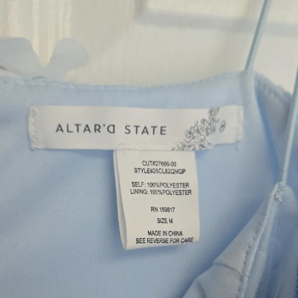 Altar'd State Blue Spaghetti Strap Sundress for Prom - Picture 3 of 5